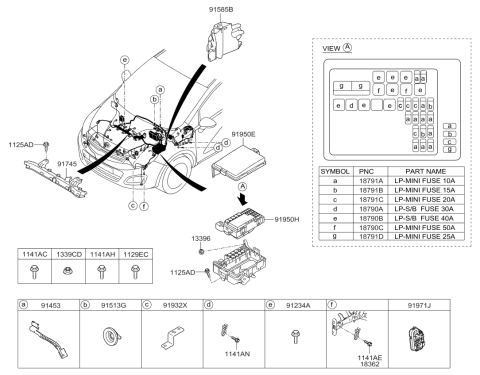 2016 Kia Rio  Grommet Diagram for 919803M030