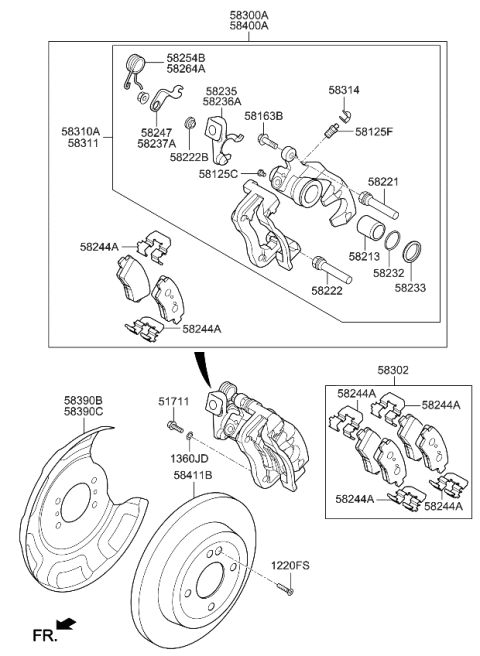 2016 Kia Rio  Lever LH Diagram for 582370U000
