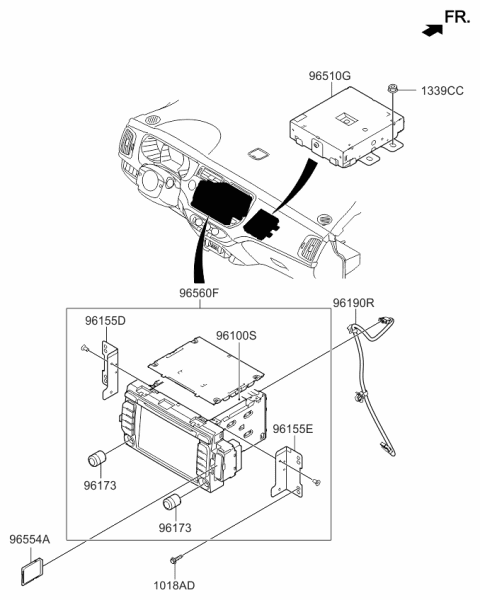 2016 Kia Rio Cable Assembly-Usb Diagram for 965951W000