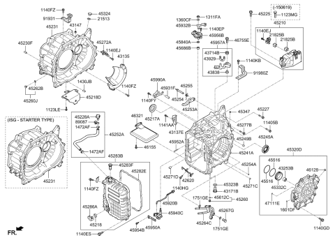 2017 Kia Rio  Bracket Assembly-TRANSAXLE Diagram for 4521126302
