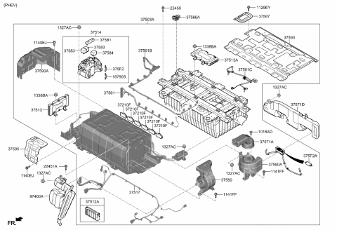 2020 Kia Optima Hybrid  Bolt & Washer Assembly Diagram for 37535E6500