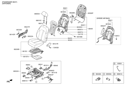 2020 Kia Optima Hybrid  Motor Assembly-Height Diagram for 88682C1000