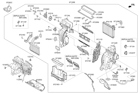 2020 Kia Sorento Case-Heater & EVAPORATOR Diagram for 97137C6000