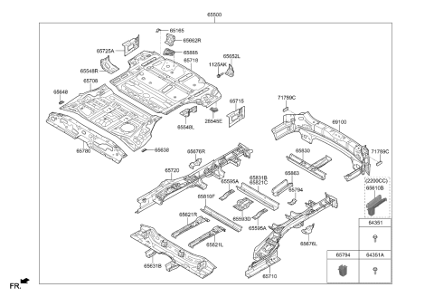 2019 Kia Sorento  Bolt Diagram for 643721R000