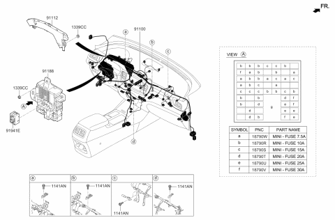 2020 Kia Sorento Wiring Assembly-Main Diagram for 91150C6010