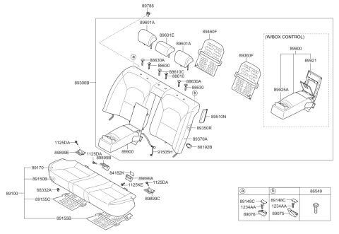 2015 Kia Cadenza  Rear Seat Back Cover Diagram for 893703R710GXT
