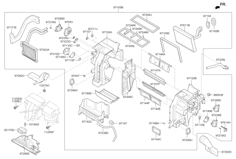 2013 Kia Cadenza  Arm-Temperature Door Diagram for 971863S010