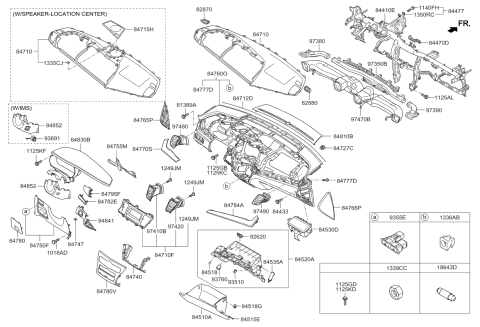 2014 Kia Cadenza  Nozzle-Door Side DEFROSTER Diagram for 973933R000GVF