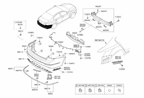 2013 Kia Cadenza  Smartkey Antenna Assembly Diagram for 95420D4400