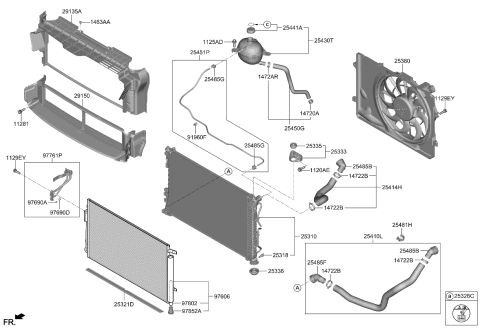 2023 Kia Sportage  HOSE ASSY-WATER Diagram for 25450N9700