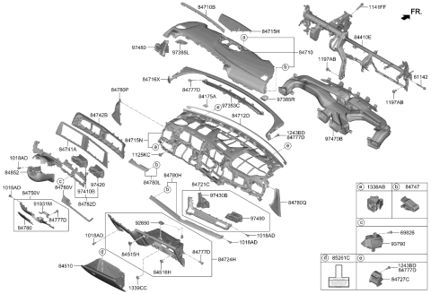 2024 Kia Sportage Pad U Diagram for 84714S9000