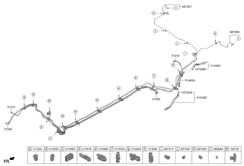 2024 Kia Sportage  HOSE ASSY-CANISTER Diagram for 31348N9010