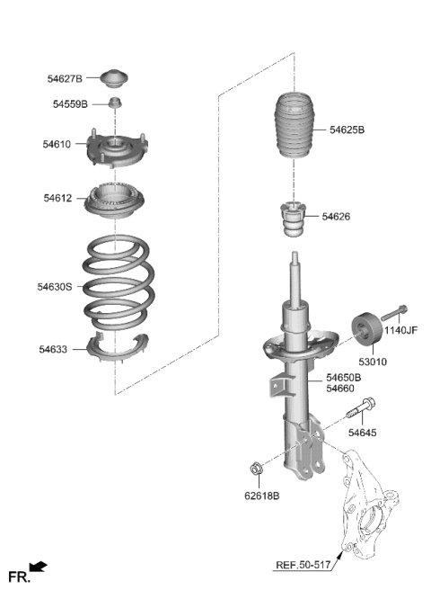 2024 Kia Sportage  INSULATOR ASSY-STRUT Diagram for 54610L1000
