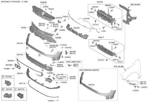 2024 Kia Sportage  ULTRASONIC SENSOR AS Diagram for 99310P1100BKL