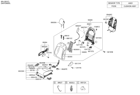 2024 Kia Sportage  RECLINER MOTOR ASSY Diagram for 886D2N9000