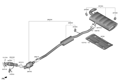 2023 Kia Sportage  HANGER Diagram for 28780S0000
