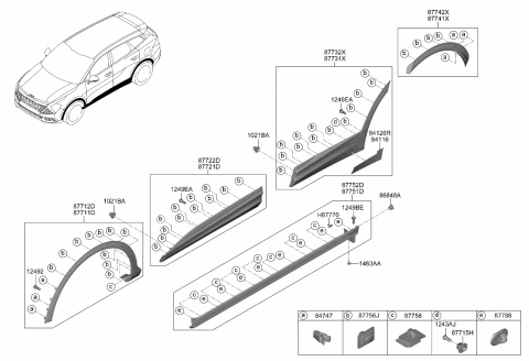 2024 Kia Sportage  Retainer Diagram for 868483W000