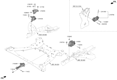2024 Kia Sportage  BRACKET ASSY-TRANSMI Diagram for 21830N9640