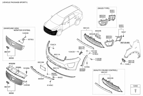 2018 Kia Sorento Bulb-12V, 27W Diagram for 1864727009S
