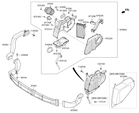 2016 Kia Sorento  Expansion Valve Diagram for 979162B010