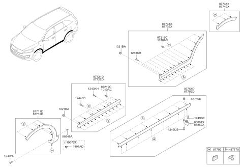 2015 Kia Sorento Tapping Screw-COUNTERSINK Diagram for 1243303107K