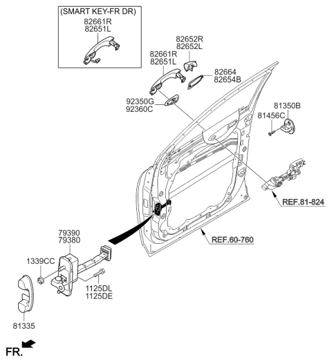 2016 Kia Sorento Pad-Front , RH Diagram for 82663C5000