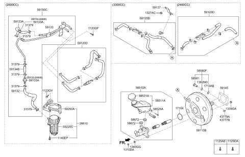 2016 Kia Sorento  Pipe-Vacuum Diagram for 59133C5000