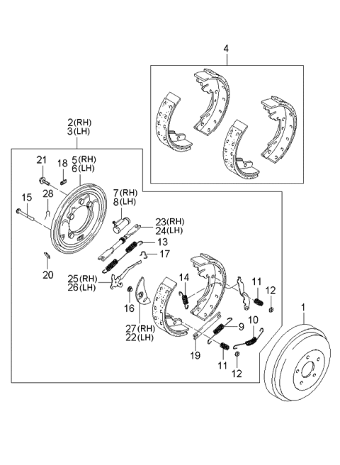 2003 Kia Sedona Ring-Retaining Diagram for 0K56A26375