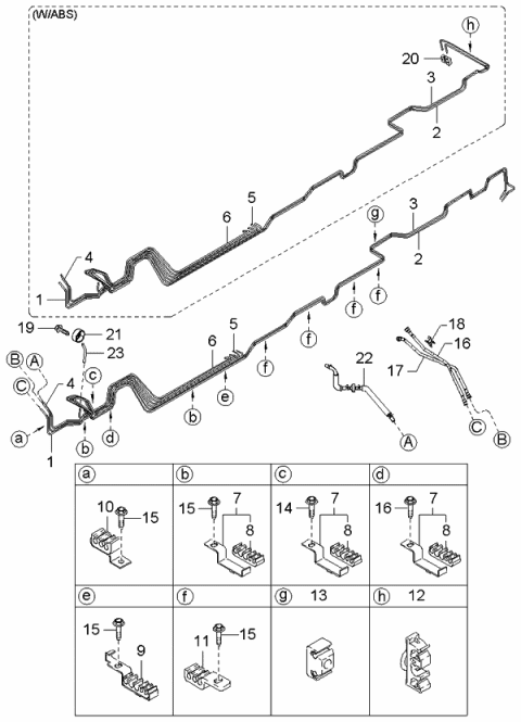 2003 Kia Sedona Pipe-EVAPORATOR Diagram for 0K52Z45711