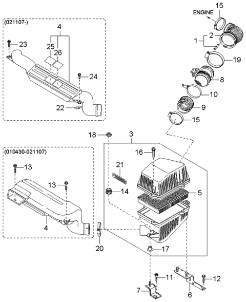 2003 Kia Sedona  Bolt-Flange Diagram for K997940820B