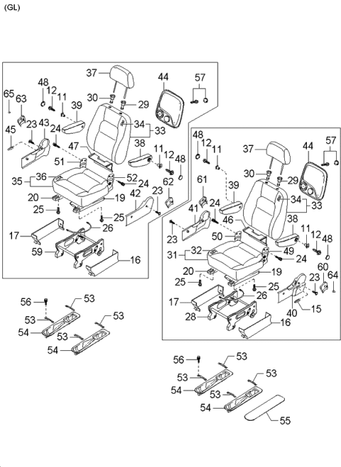 2005 Kia Sedona  Cover-Side, LH Diagram for 0K54J8836844