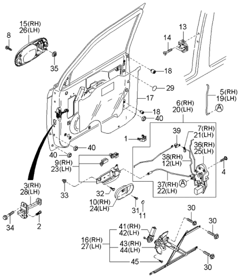 2004 Kia Sedona  Clip Diagram for K992780307