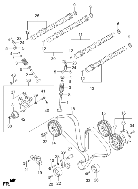 2004 Kia Sedona  Pin-DOWEL Diagram for 2414135500