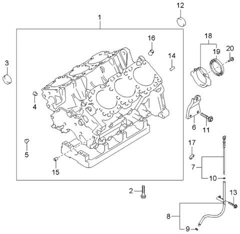 2001 Kia Sedona O-Ring Diagram for 2661435010