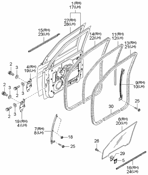 2004 Kia Sedona  Screw-Tapping Diagram for K997350614
