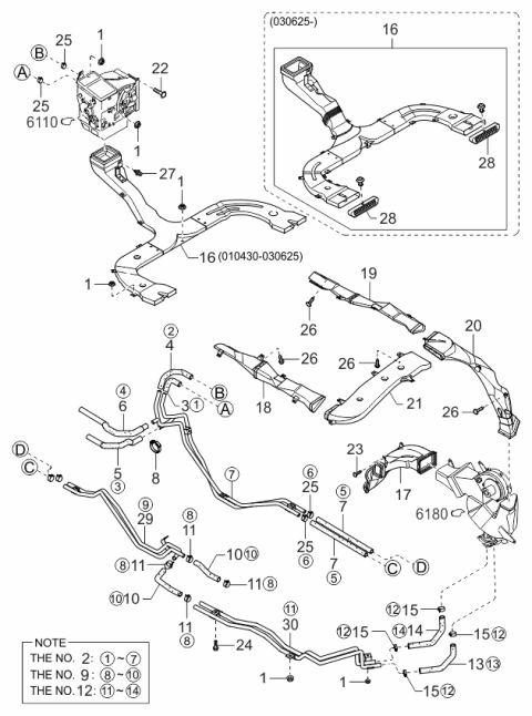 2004 Kia Sedona  Band Diagram for K997093200