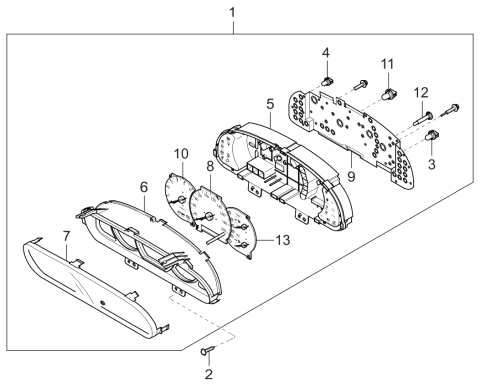 2003 Kia Sedona  Glass-Front Diagram for 0K51B55447