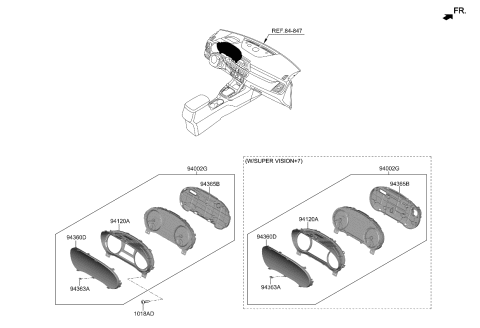 2024 Kia Seltos  Cluster Assembly-INSTRUM Diagram for 94011Q5200