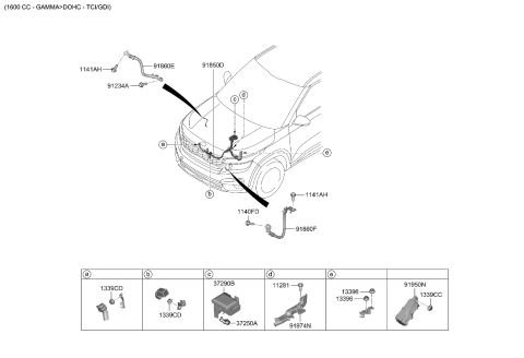 2023 Kia Seltos  Icm Junction Block Diagram for 91940Q5120