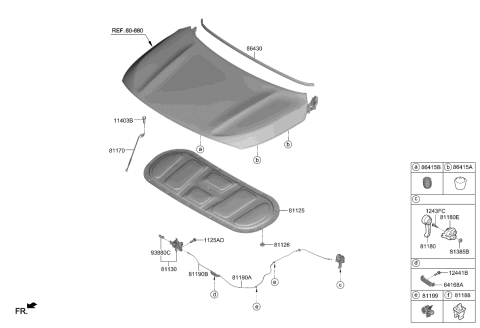 2024 Kia Seltos  Rod Assembly-Hood Stay Diagram for 81170Q5000