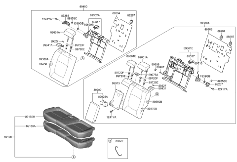 2022 Kia Seltos  Board Assembly-2ND Back Diagram for 89931Q5000WK