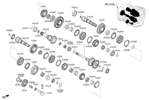 2024 Kia Seltos  Seal-Oil Diagram for 432002D000