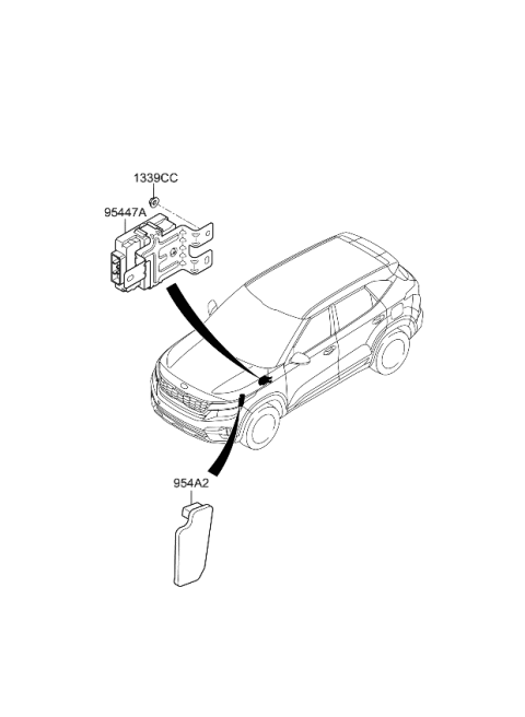 2022 Kia Seltos  ECU-4WD Diagram for 954472D200