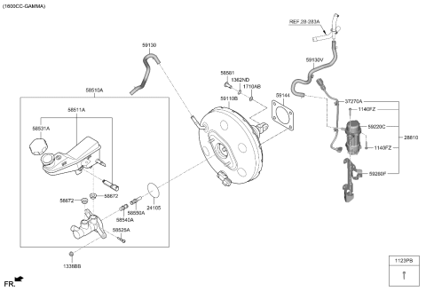 2022 Kia Seltos  Hose Assembly-Brake BOOS Diagram for 59130Q5150