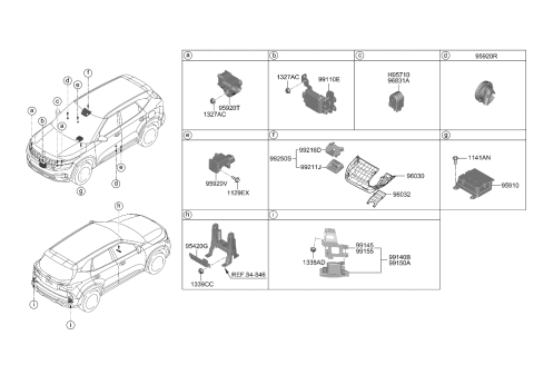 2023 Kia Seltos Unit Assembly-Rear CORNE Diagram for 99150Q5000