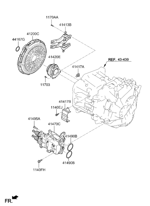 2023 Kia Seltos  Cover-Engagement For Diagram for 414172D500