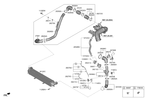 2023 Kia Seltos  Collar Diagram for 282582B850