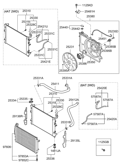 2010 Kia Forte  Clip-Hose Diagram for 254812H000