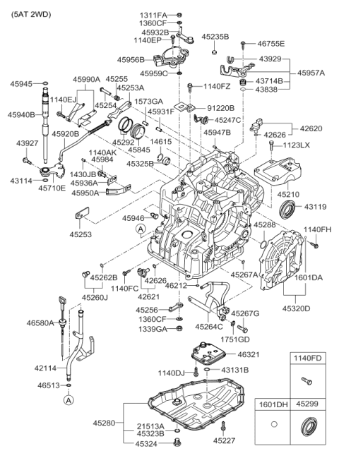 2011 Kia Forte  Gasket-Oil Plug Diagram for 2151321000