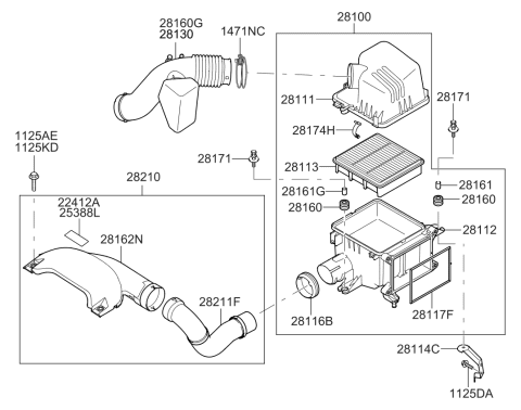 2013 Kia Forte  Seal-Rubber Diagram for 281172H000